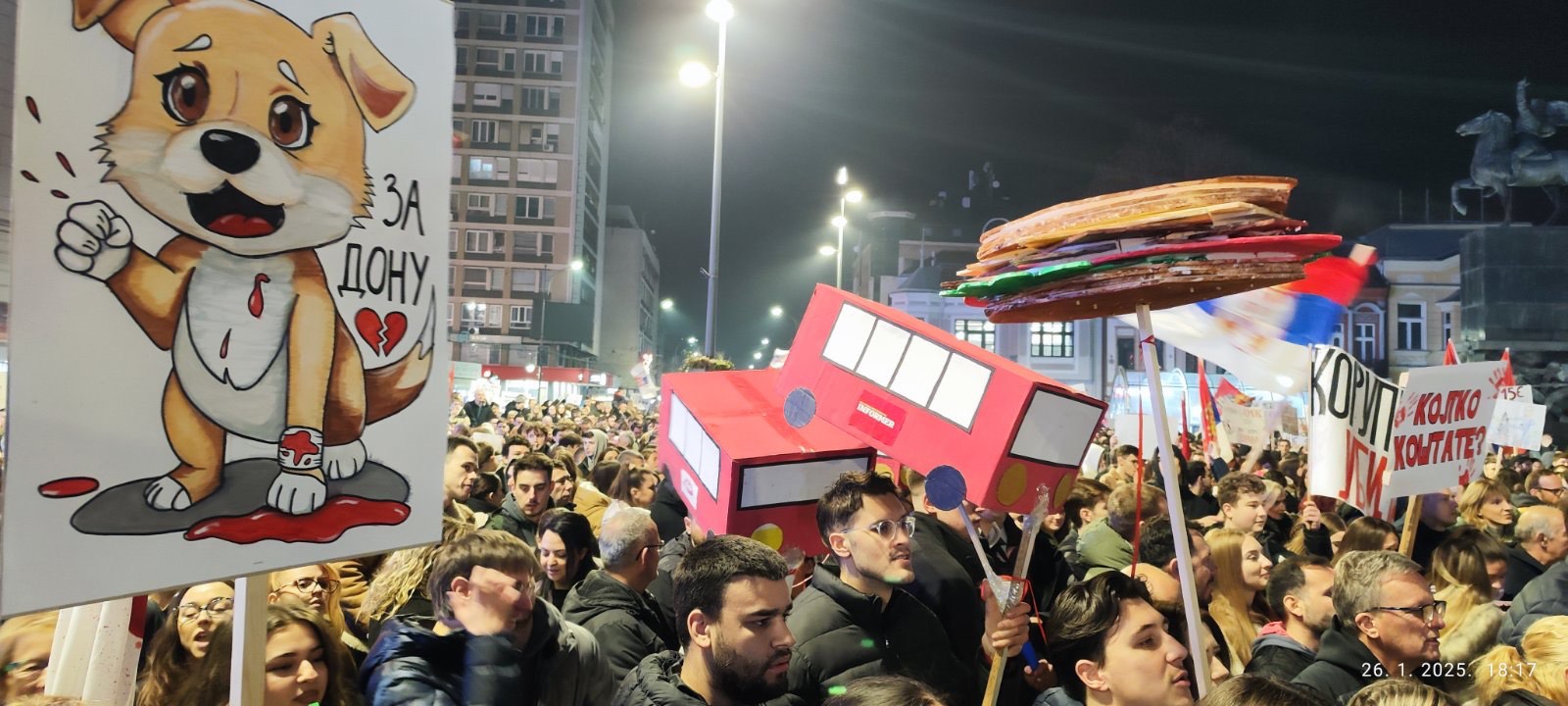 Nišlije masovno izašle na studentski protest „Trk na Trg“