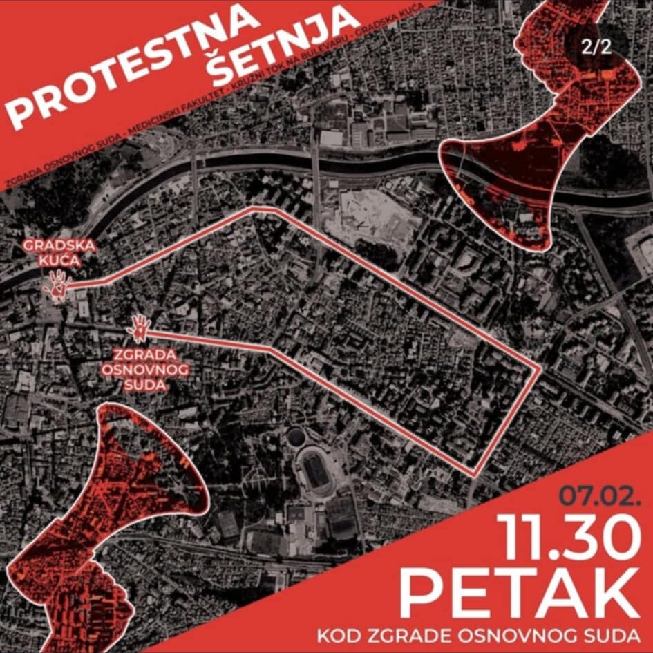 Sutra u Nišu protestna „Šetnja kroz (ne) vreme“