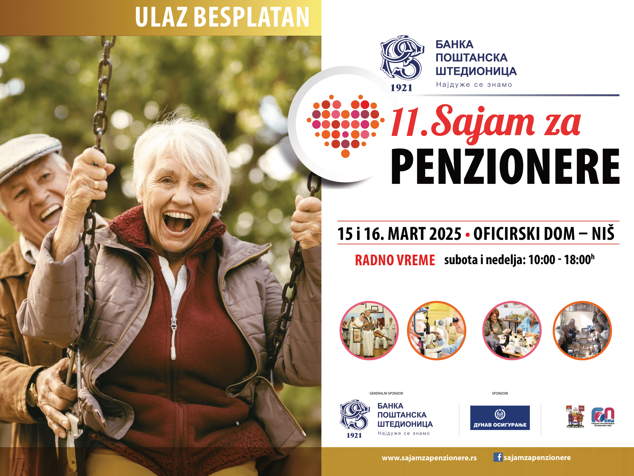 Jedanaesti Sajam za penzionere u Nišu: Besplatan ulaz, bogat program i korisne informacije