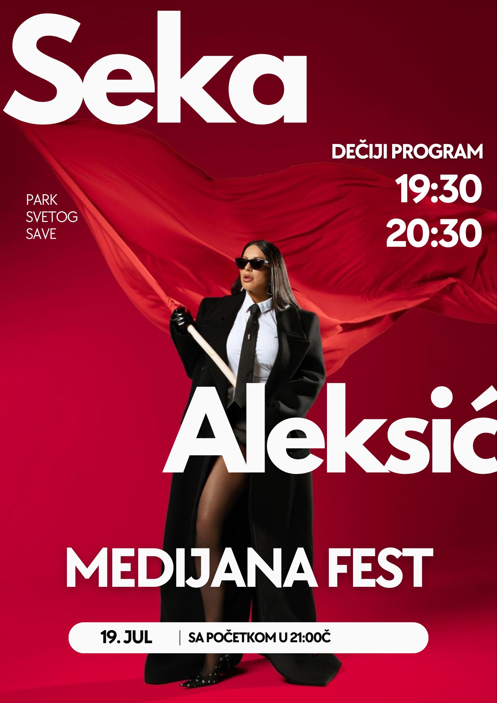 „Medijana fest 2025“: Dečji program i koncert Seke Aleksić u Svetosavskom parku