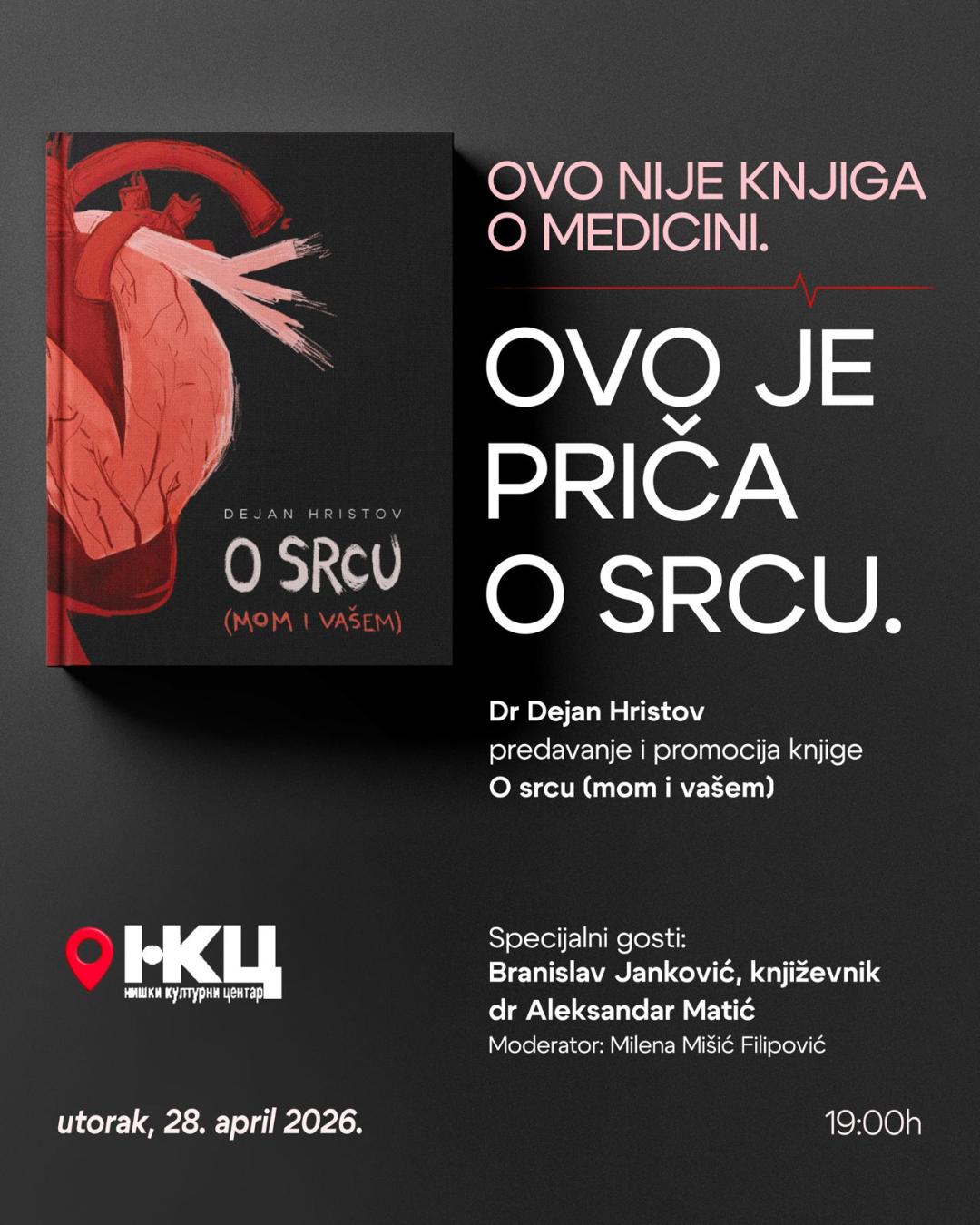 Predstavljanje knjige „O srcu (mom i vašem)” u Nišu